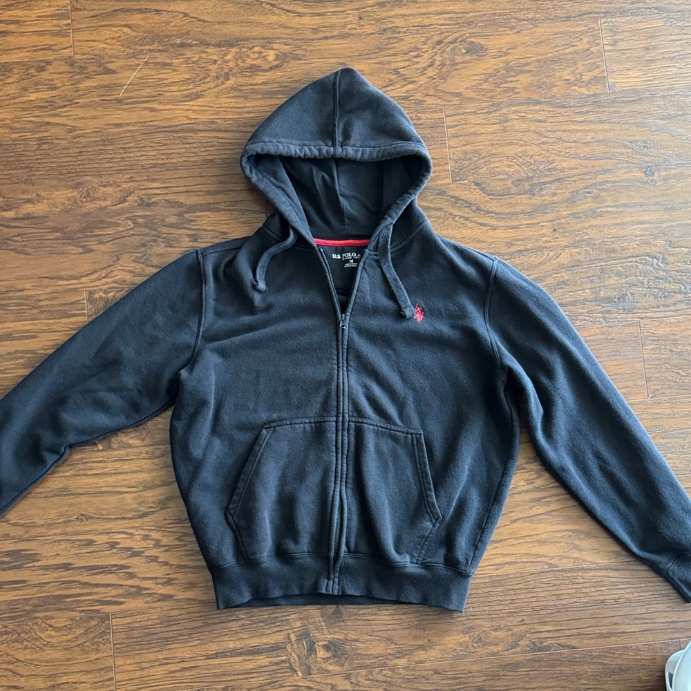 U.S. Polo Assn. Black Hoodie Jacket